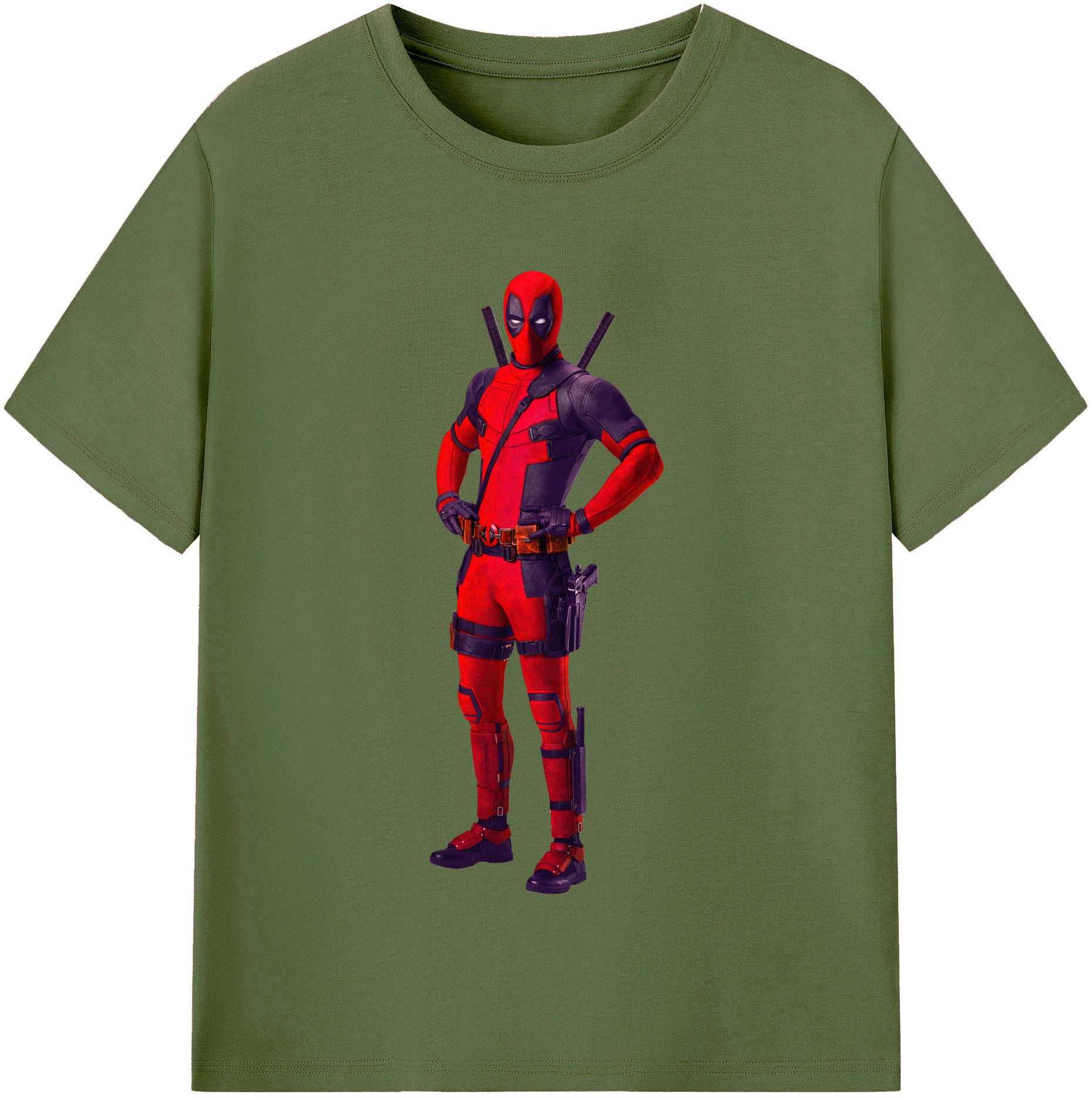（画像用） Deadpool デッドプール 綿100％半袖Tシャツ（フロントプリント）